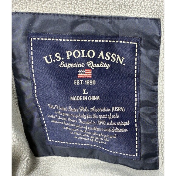 U.S. Polo Assn. Navy Blue Full Zip Insulated Puffer Jacket Men's Large - Picture 16 of 16